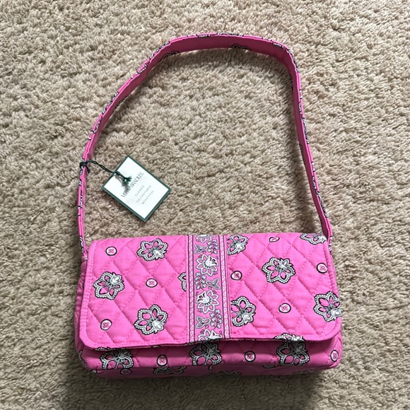Vera Bradley Pink Floral Quilted Shoulder Bag - Picture 1 of 3